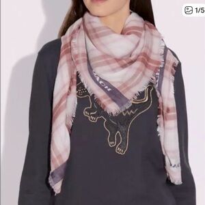 Coach Plaid Oversized scarf. New no tag